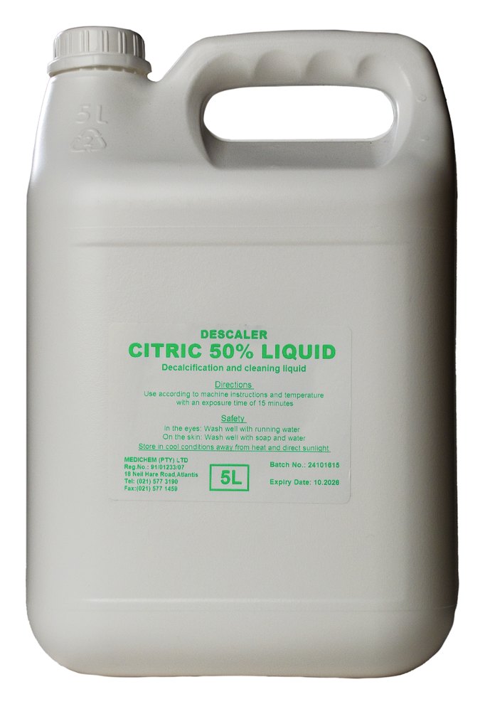 Citric Acid 50% descaler, 5 litre canister